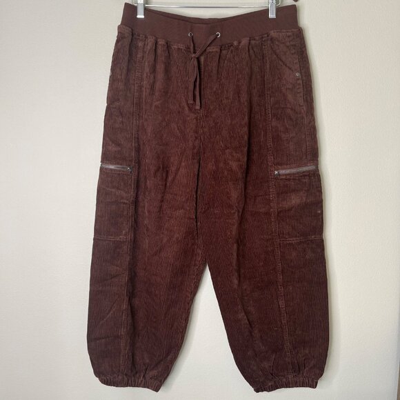 Poetry Pants - Poetry Tapered Corduroy Cargo Jogger Pant Size 12 Hemp Organic Cotton Yak Brown